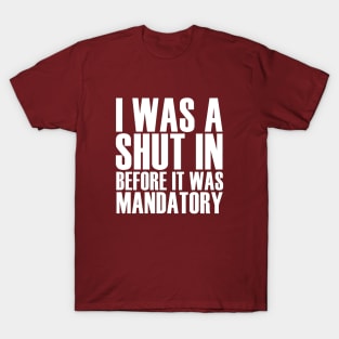 I Was A Shut In Before It Was Mandatory T-Shirt